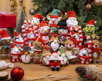 Christmas Amigurumi Bundle, Christmas Crochet Patterns, Christmas Car Hanging Crochet Pattern, Christmas Holiday Crochet Patterns