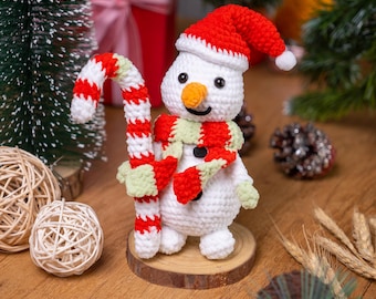 Crochet Snowman Christmas corchet Pattern, Holiday Crochet, Gifting, Crochet Decor, Rustic Farmhouse Snowman, Christmas Crochet