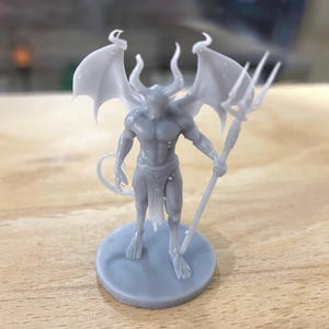 TTRPG Tabletop Horned Devil Fiend Minature Dungeons and Dragons Roleplaying Pathfinder