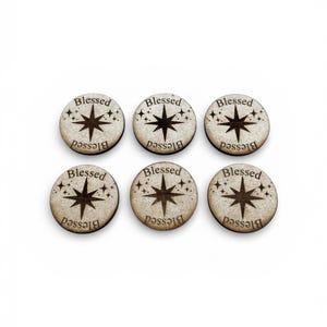TTRPG Tabletop Cleric DND Pack of Six Blessed Tokens Roleplaying Pathfinder