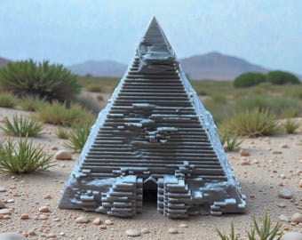 Egyptian Ruined Pyramid | 3D Printed D&D Building, TTRPG Terrain, Pathfinder Scenery