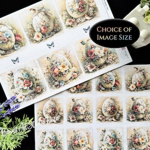 Fancy Eggs Decoupage Rice Paper for Small Craft Projects (A4), Ephemera Junk Journal 892