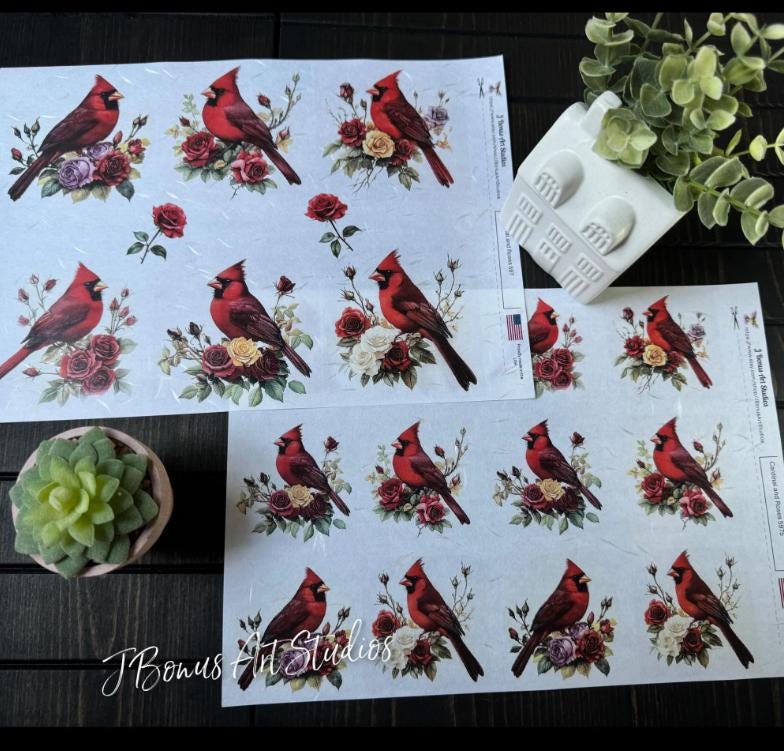 Cardinal Rice Cardinal A4 Rice Paper, Small Craft Decoupage Projects, Ephemera Junk ...
