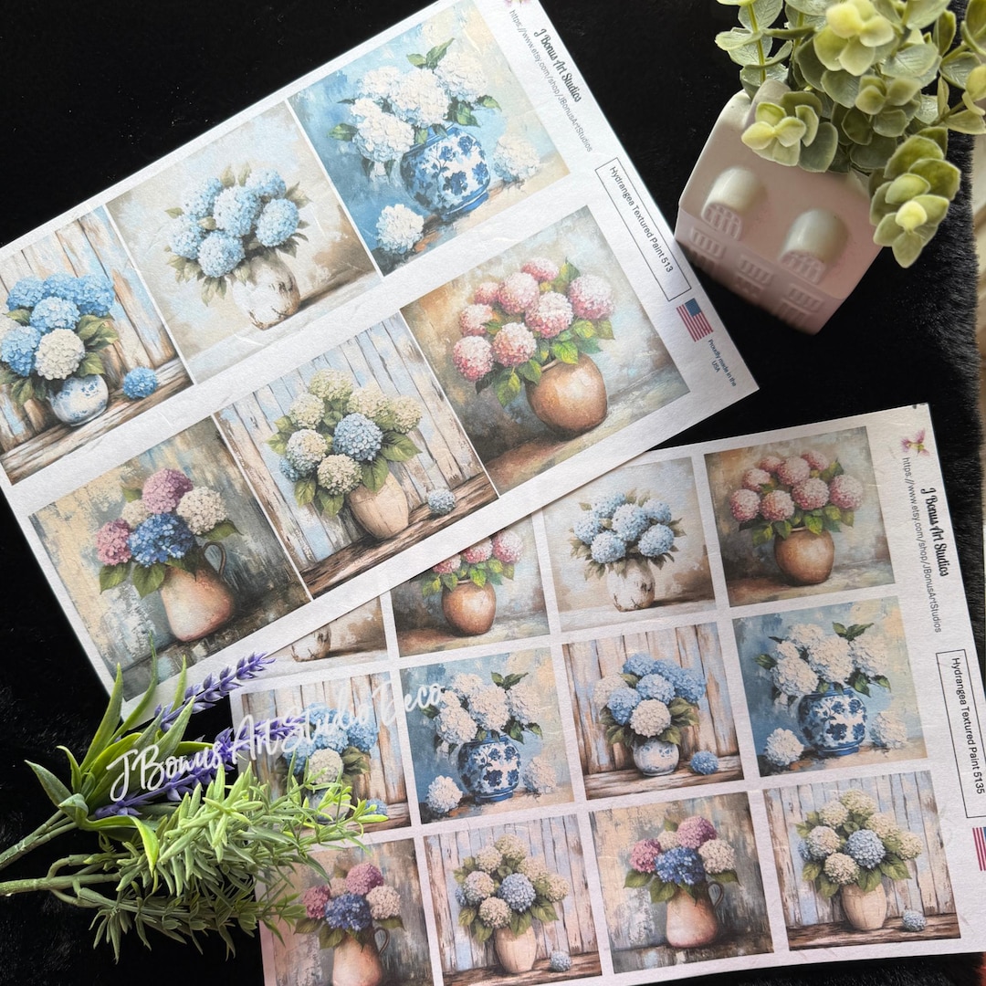 Hydrangea Rice Paper Decoupage A4 Rice Paper for Small DIY Craft Projects, Hydrangea, 513 - Etsy