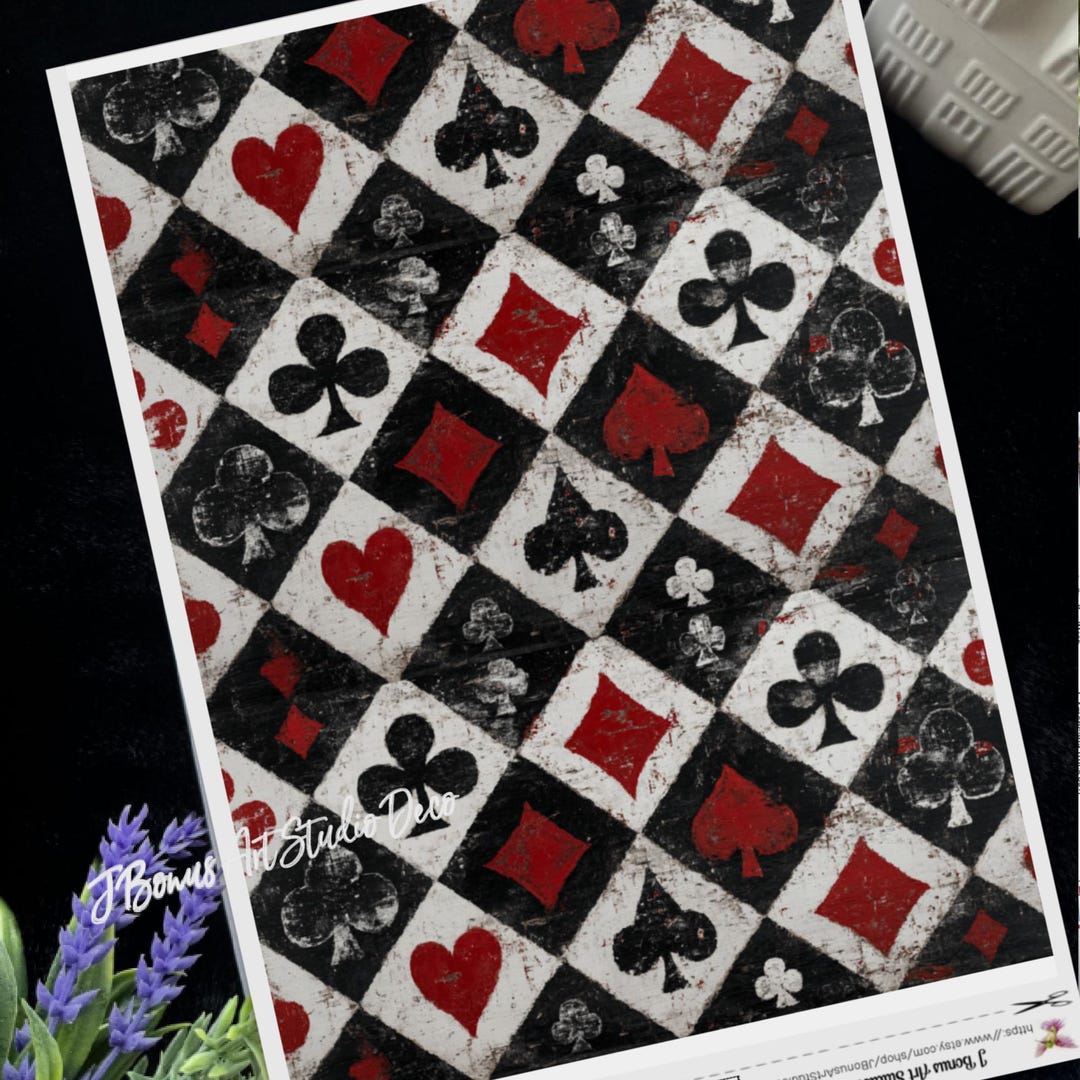 Decoupage Rice Paper (A4) Small DIY Craft Project, Harlequin, 204 - Etsy