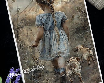 Decoupage Rice Paper (A4) Small DIY Craft Project, Best Friends, 217