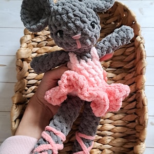 Crochet Ballerina Mouse: Made-to-order, Custom, Handmade Amigurumi Mouse with Ballet Tutu