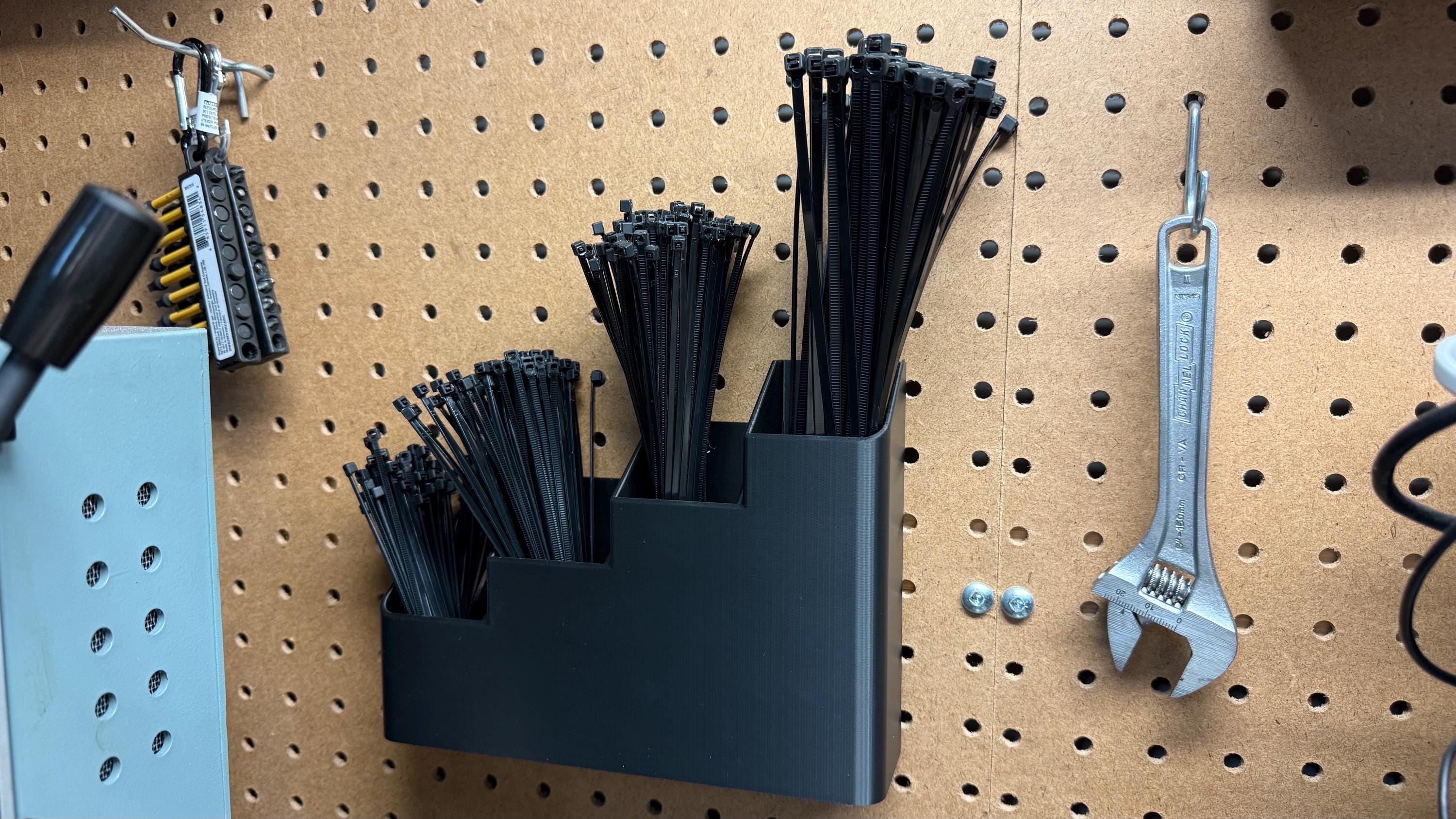 Zip Tie Organizer Wall Mount | 3D Printed Cable Tie Holder