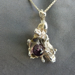 Silver nugget pendant