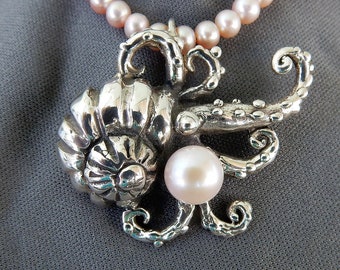 Nautilus Pendant with Pearl