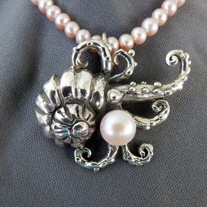 Nautilus Pendant with Pearl
