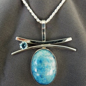 Denim Lapis and Blue Topaz Pendant image 2