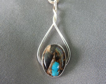 Onyx and Tuorquoise Pendant