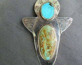 Spirit pendant with turquoise