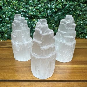 Selenite Towers 4&quot; | Crystal Tower | Selenite Point | Selenite Crystal Tower | Gemstone | Healing Crystal | Metaphysical Gift