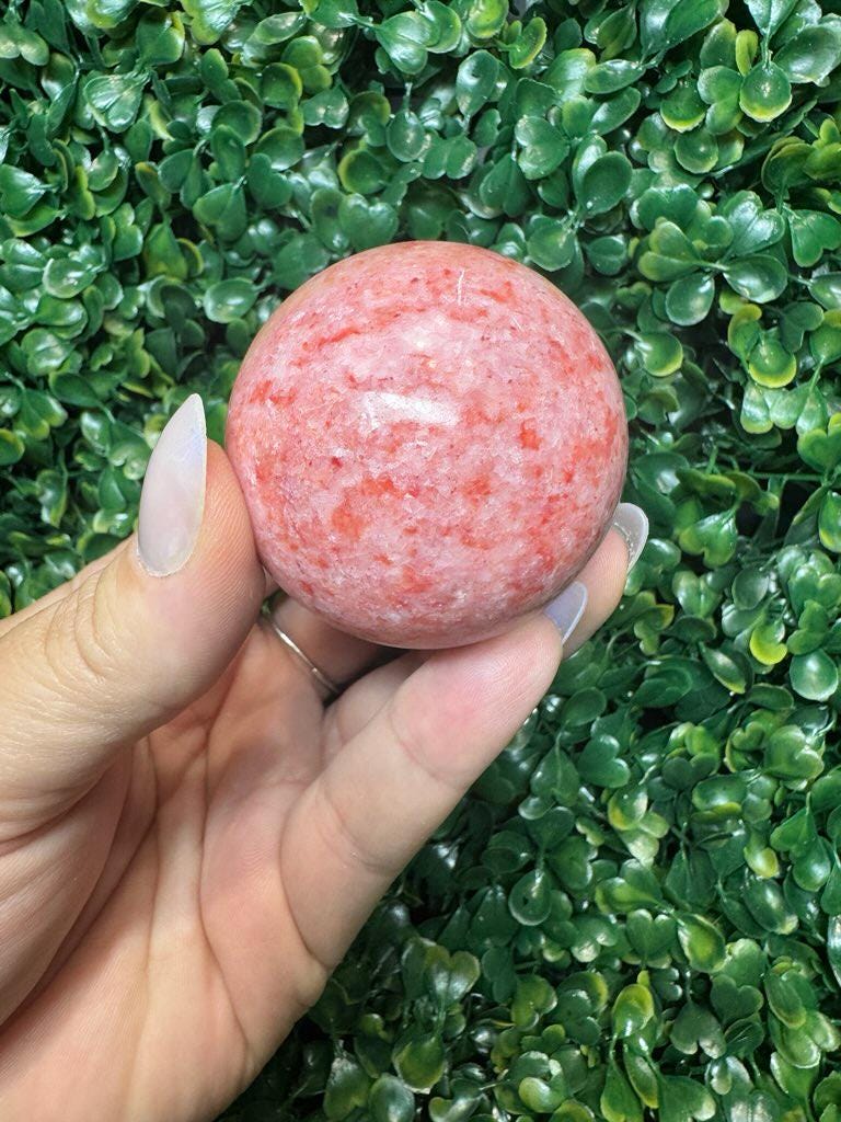 Thulite Sphere - Etsy