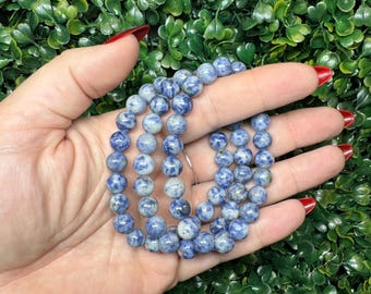 Natural Sodalite Bracelet |  Sodalite Bracelet | Crystal Bracelet | Crystal Jewelry | Crystal Gift | Metaphysical Gift