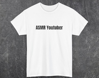 ASMR YouTuber Unisex Tee, Whispering Video Content Creator Shirt, Relaxation Sound Vlogger Top, Sleep Aid Blogger Tshirt, White Noise