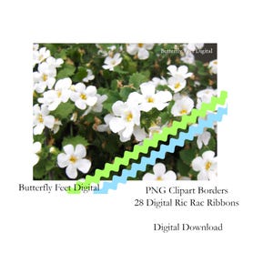 PNG Clipart Borders 28 Ric Rac Ribbons Digital Download