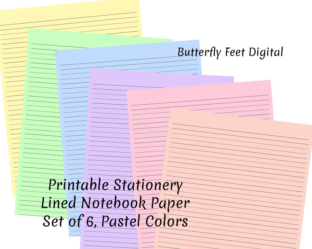 printable stationery journal pages notebook paper lined etsy ireland