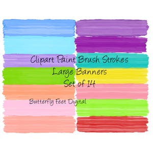 Clipart PNG-banners Tekstlabels Aquarel Digitale download