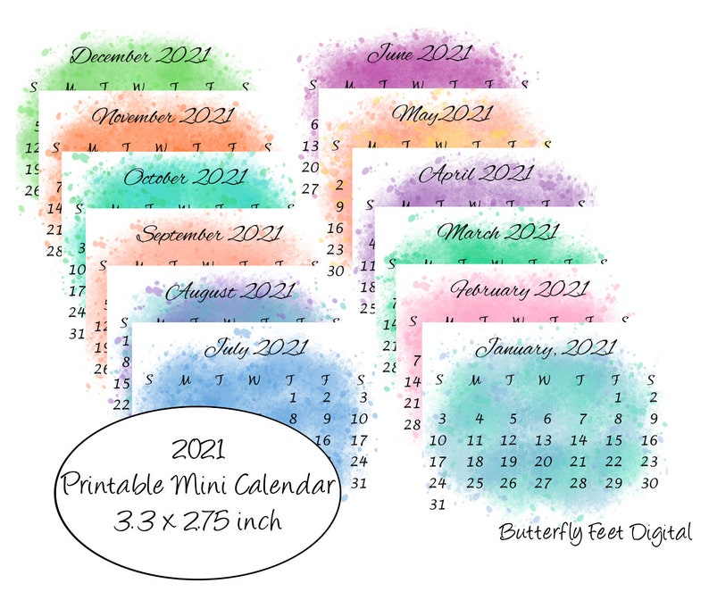 free printable mini calendar 2021 free printable mini calendar 2021