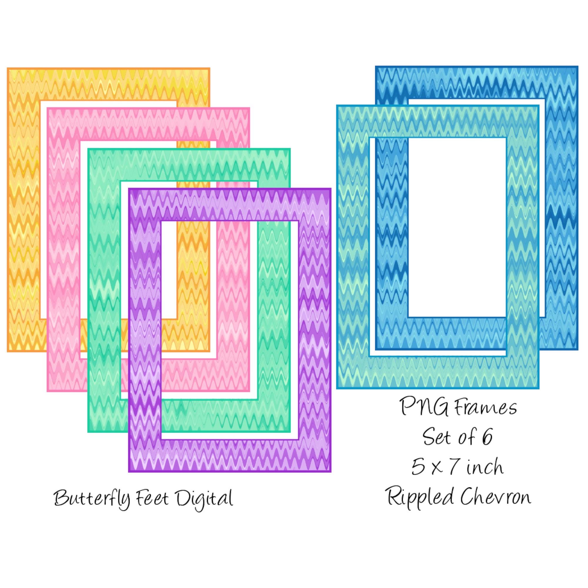 Picture Frames PNG Clipart 5x7 Photo Frame Overlay Chevron Art Digital ...