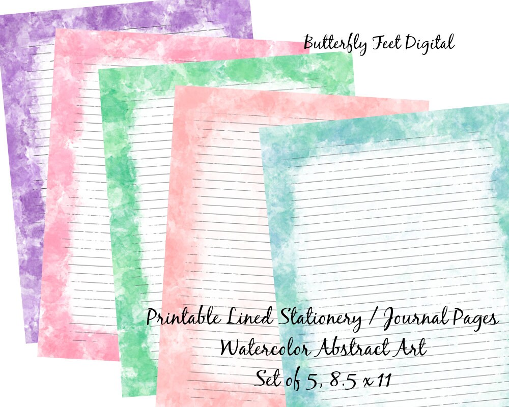 printable stationery journal pages lined writing paper etsy new zealand