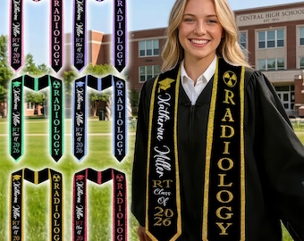 Custom Radiology Graduation Stole, Personalized RT Grad Sash Class of 2026, Radiologic Tech Gift, Medical Graduation Stole