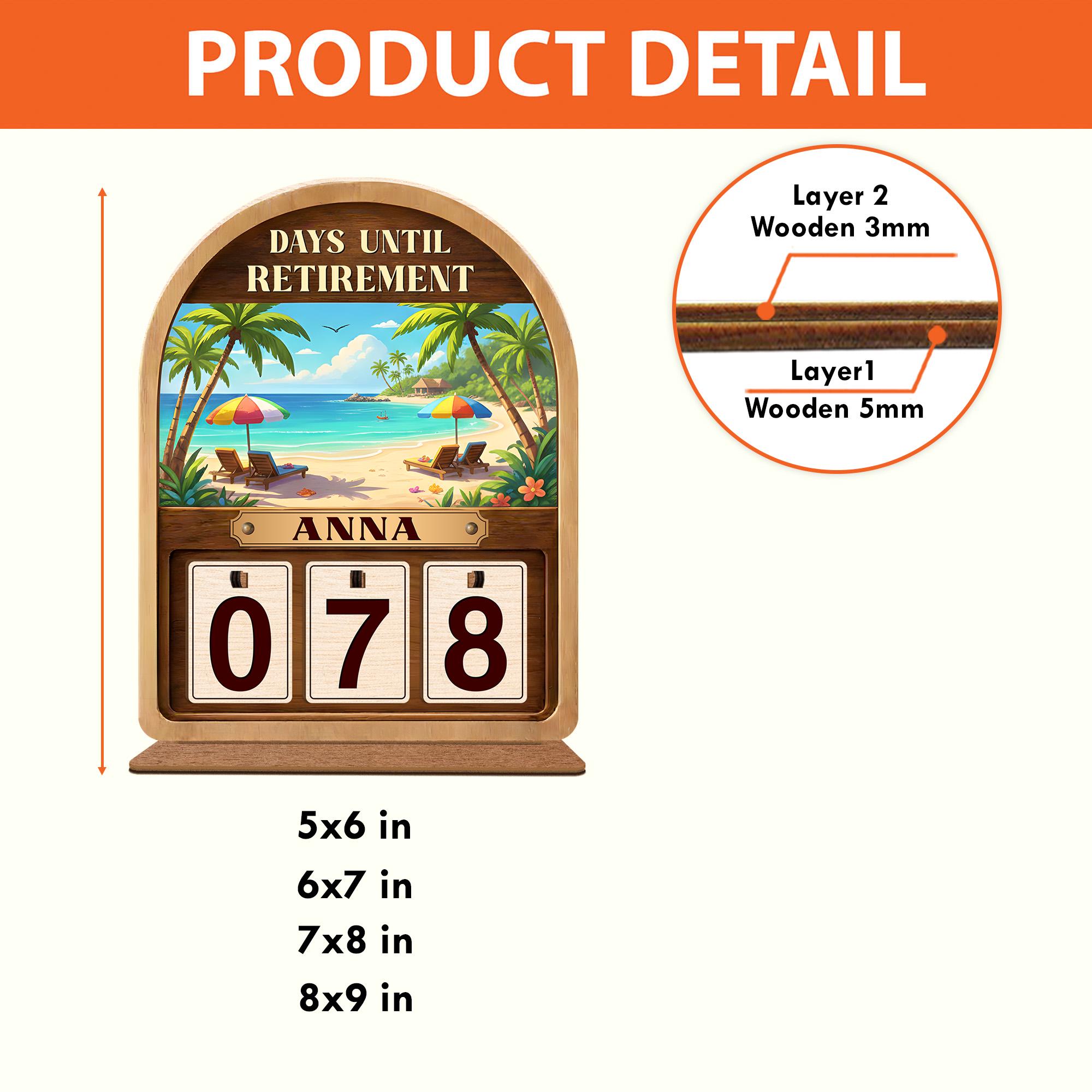 Retirement Counter Rings Personalized Retirement Countdown Sign, Days Until Retirement Tracker ...