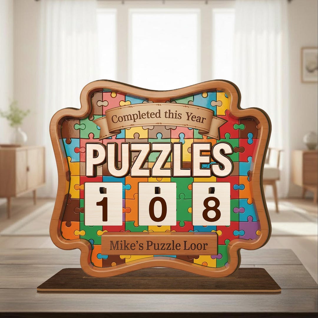 Personalized Puzzles Tracker Sign, Puzzle Tracker Sign, Puzzle Log ...