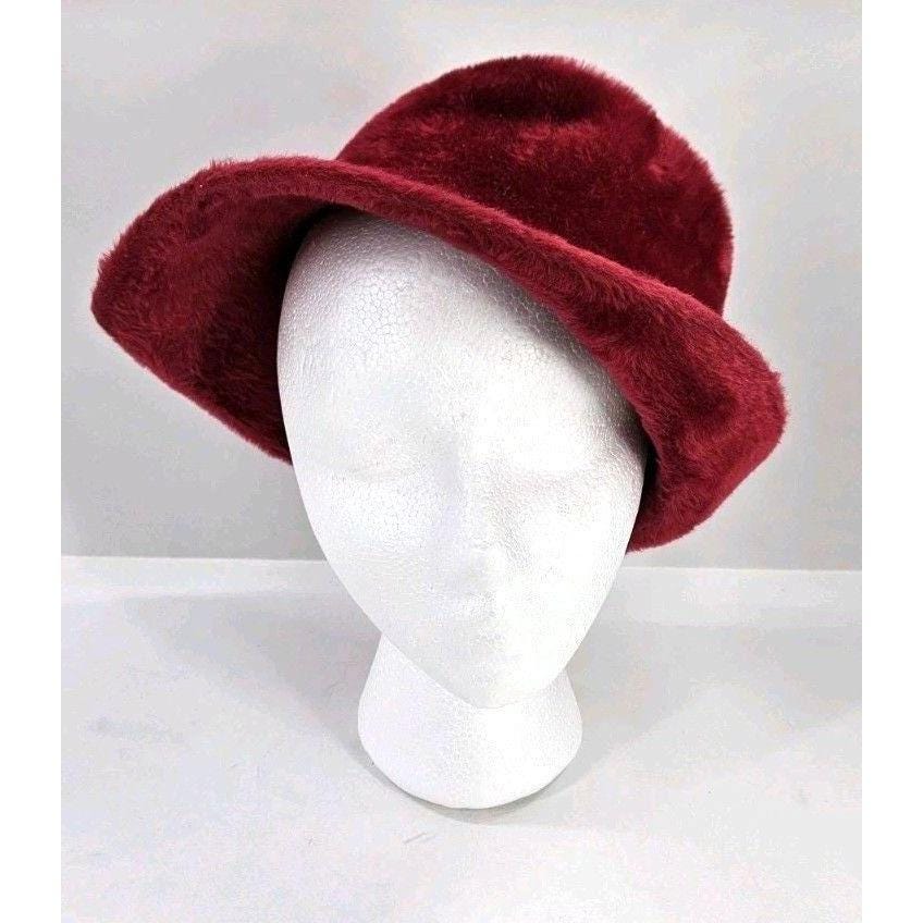 Vtg Brunschwig Womens Cloche Fedora Fancy Dress Hat Red Faux Fur Switzerland 7 M Vtg Brunschwig Womens Cloche Fedora Fancy Dress Hat Red Faux  main image 4