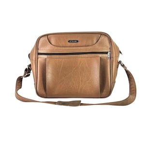 Samsonite Concord Shoulder Carry On Overnight Bag Tan/Brown Vinyl