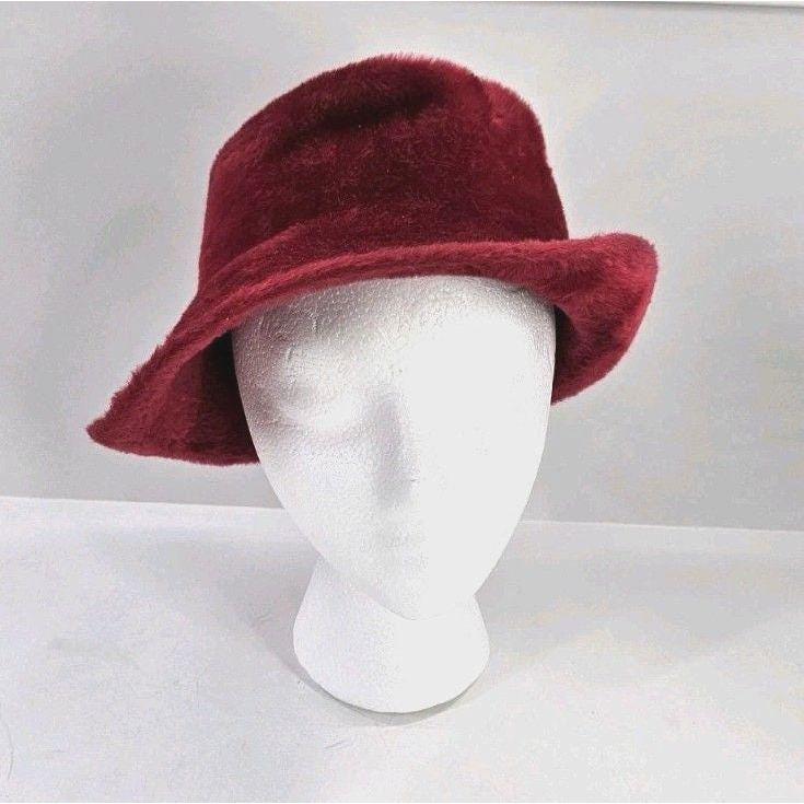 Vtg Brunschwig Womens Cloche Fedora Fancy Dress Hat Red Faux  display picture 1