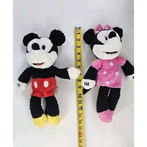Vtg Lot Mickey & Minnie Mouse 13" Fleece Plush Gotta Get Gund Disney Store *see image 11