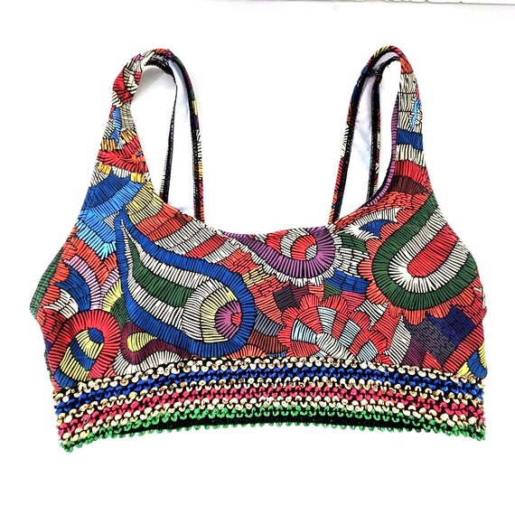 Abstract Colorful Mosaic Boho Sequin Festival Bin… - image 2