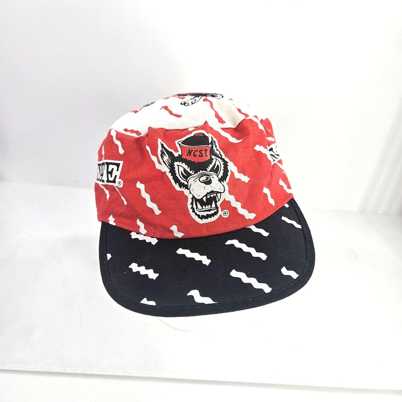 Vintage 1990 NC State Wolf Pack Hat Snapback Painters Cap Logo
