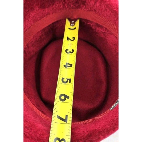 Vtg Brunschwig Womens Cloche Fedora Fancy Dress Hat Red Faux  display picture 1