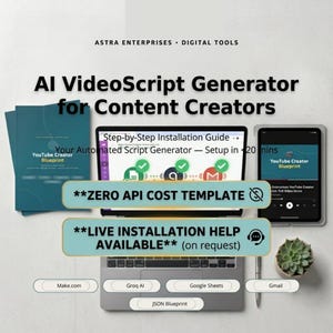 AI VideoScript Generator for Content Creators | Make.com Blueprint Automation Template | YouTube Short TikTok Script Writer | No API Cost