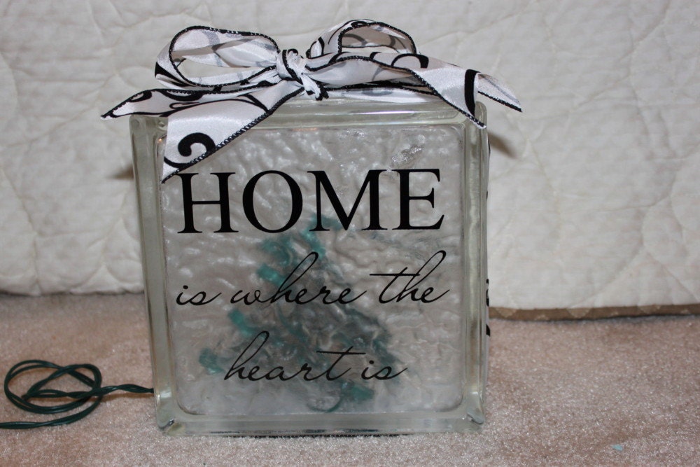 Home DIY decal for glass block Etsy