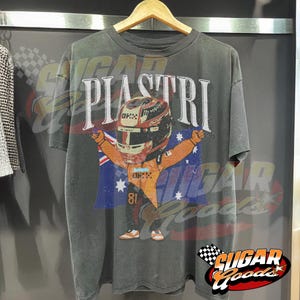 Oscar Piastri F1-T-shirt: McLaren Racing, vintage grafisch shirt