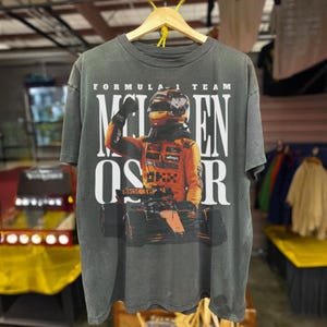 Oscar Piastri McLaren Racing-T-shirt: vintage Formule 1-shirt