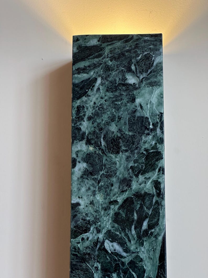 Verde Green Marble Sconce - Wall Light, Living Room Lighting, Hallway ...