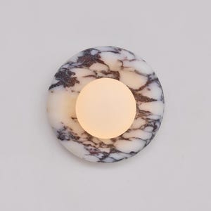 Calacatta Viola Marble Wall Sconce, Modern Minimalist Handmade Wall Sconce, Wall Lamp, Wall Art Stoneware globe sconce