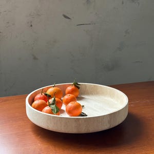 Marble Serving Plate, Fruit Bowl, Home Gift, Natural Travertine Serving Bowl