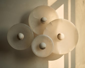 Marlowe albasten schans | Modulaire natuursteenverlichting | Minimalistische wandlamp