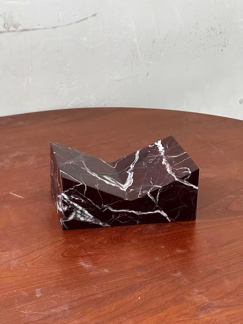 Small Rosso Levanto Bookstand, Marble Bookstand, Book Holder, Bookend - the Stone’s Whisper, Recipe Book Stand, book lover gift