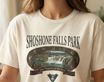 Shoshone Falls Idaho Retro Landschaft Shirt, Niagara der West Reise Andenken