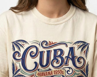Vintage Cuba Havana 1950s Retro Travel Comfort Colors T-Shirt