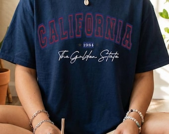 Vintage California The Golden State Collegiate Comfort Colors T-Shirt